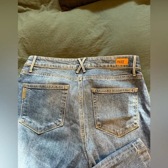 Paige Wide Leg Blue Jeans, size 28 - Picture 4 of 6
